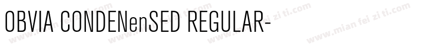 OBVIA CONDENenSED REGULAR字体转换